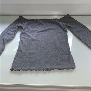 Gray off the shoulder long sleeve